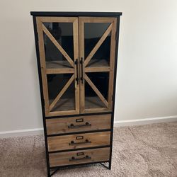 Metal And Wood Dresser/bookcase