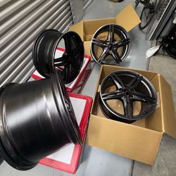 🔥2026 Corvette Stingray OEM 19/20” 5-split-spoke Satin Graphite 2020-2026