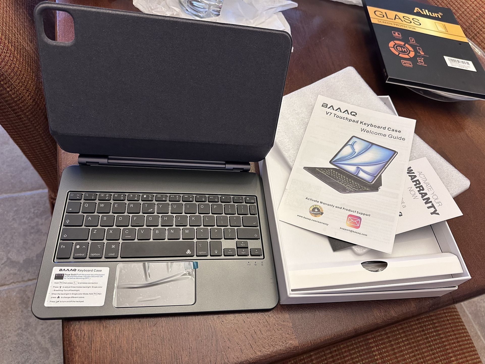 NEW Magnetic Keyboard Case for 11” iPad Air and iPad Pro; Multi-Touch Trackpad, Floating Cantilever Stand, Backlit Wireless Keyboard; 7-Colors