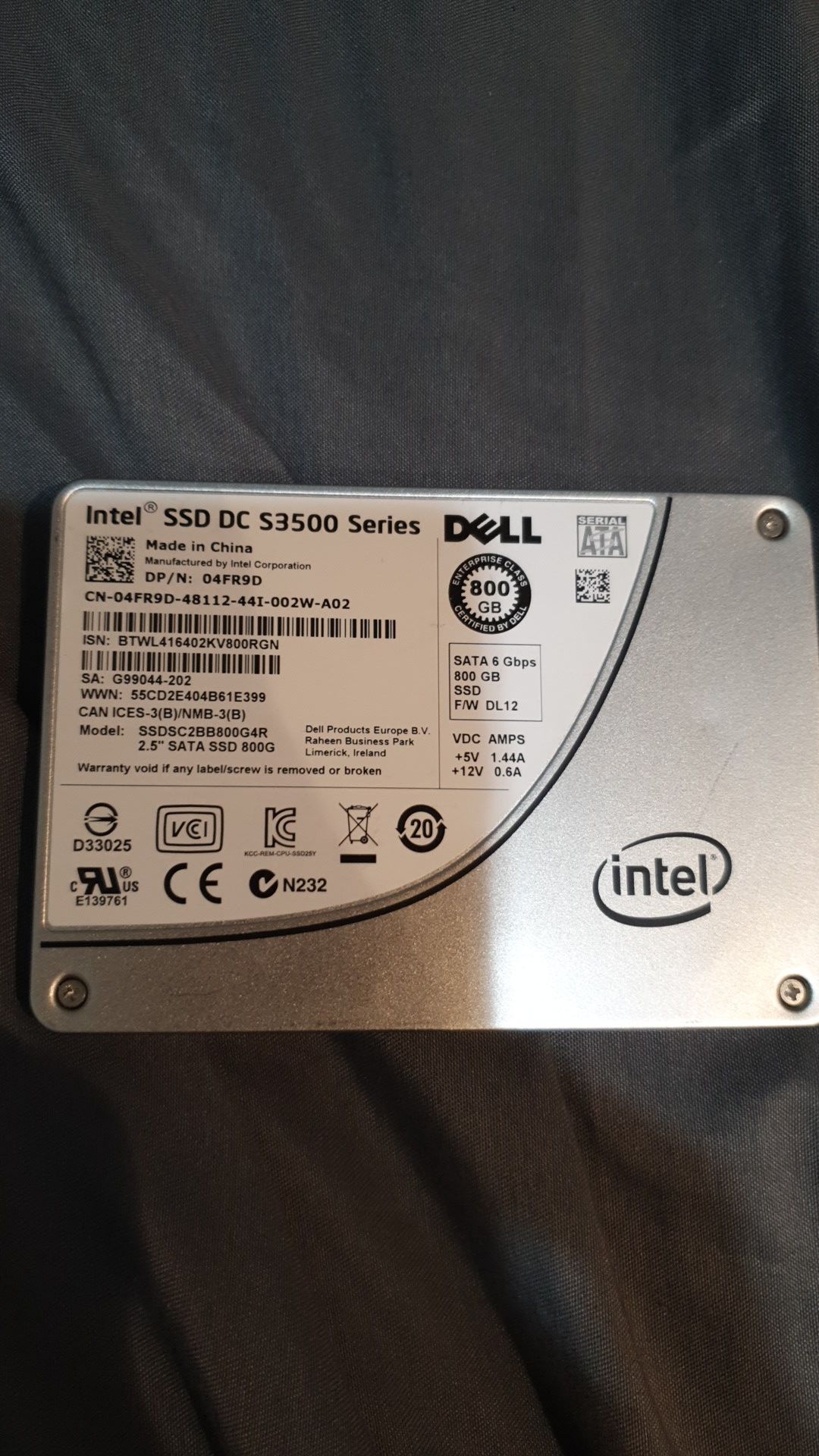 Intel SSD DC S3500 Series 800GB
