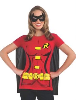 Robin Costume T-Shirt Set with Cape and Mask