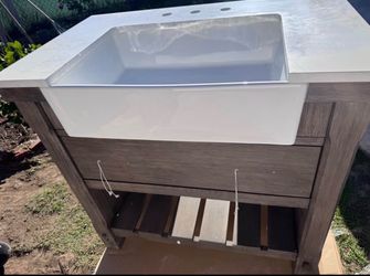 36 inch Single Sink Barn Style Vanity ( Opened Box )