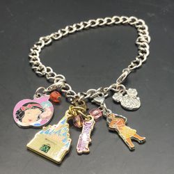 Vintage DISNEY Silver Multiple Charms Necklace