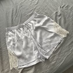 Silk Shorts In Baby Blue 