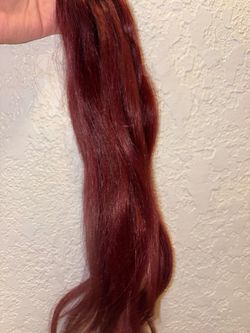 Burgundy/red itip extensions