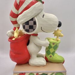 Jim Shore Peanuts Snoopy Christmas “Gifts Of Friendship” Figurine (contact info removed)