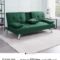UNOPENED GREEN FUTON
