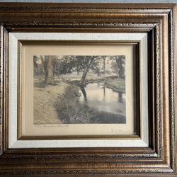 Vintage Framed Picture – “The Meadow Brook” – Signed by Artist