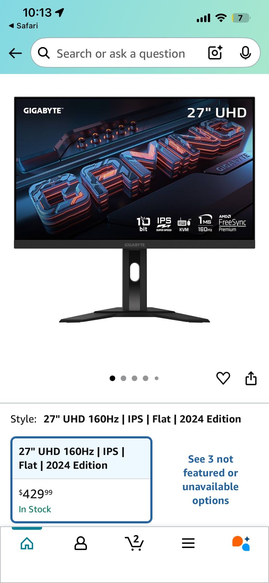 Gigabyte M27UA 4k Gaming Monitor