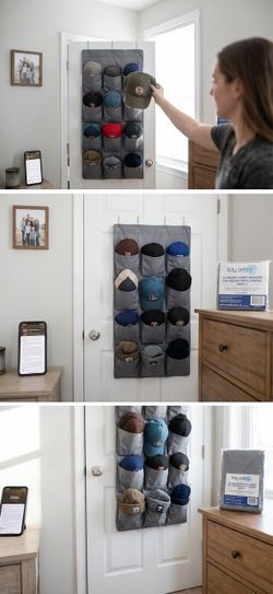 Tidy Zebra 24-Pocket Over the Door Cap Holder