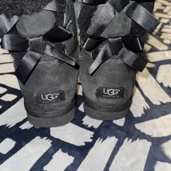 Black, Bailey, Bow, UGG, Suede, Boots, Size, 8, Women’s 