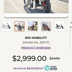 
Amplife

Amplife









Más
Rio Mobility Firefly 2.5 Electric Scooter Wheelchair Attachment Matte Black / Road