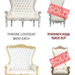 Throne Chairs Loveseat FOR SALE