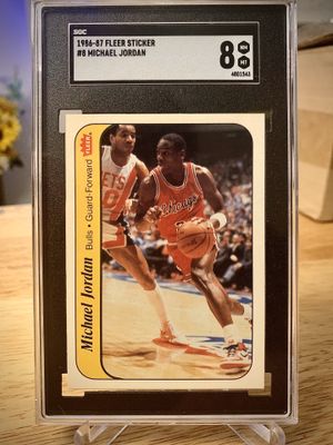 Photo 1986 Michael Jordan RC Sticker SGC 8