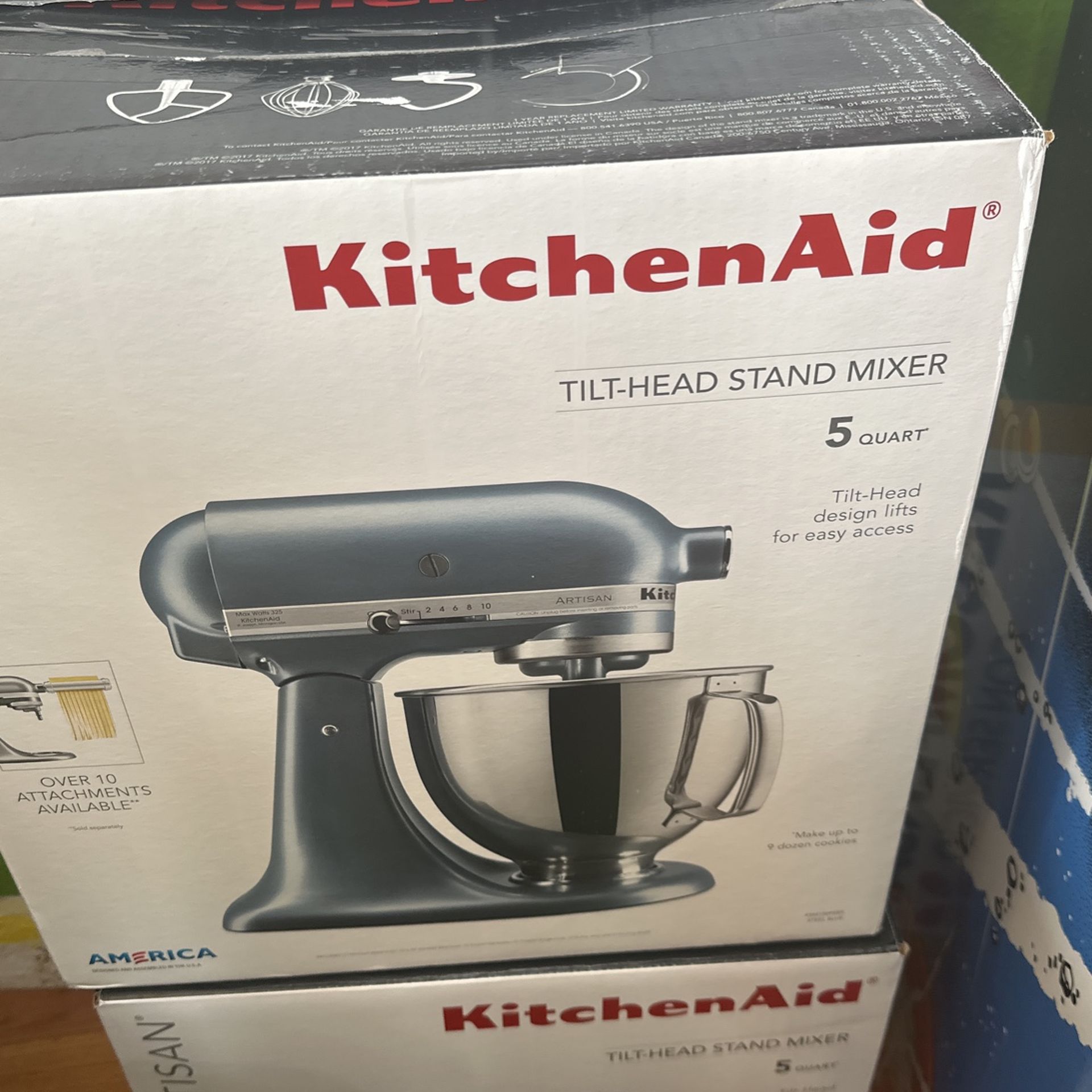 KitchenAid Artisan KSM150PSBS - Kitchen machine - 325 W - blue steel Brand New