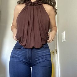 Brown Halter Top