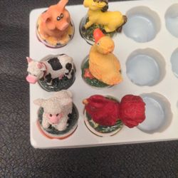 Resin Farm Animal Stamps (6)