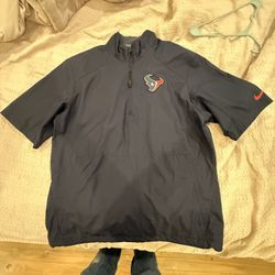 Nike Houston Texans Quarter Zip Short Sleeve Pullover 