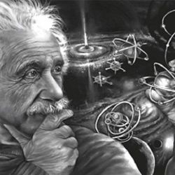 Albert Einstein Quantum Theory Wall Poster