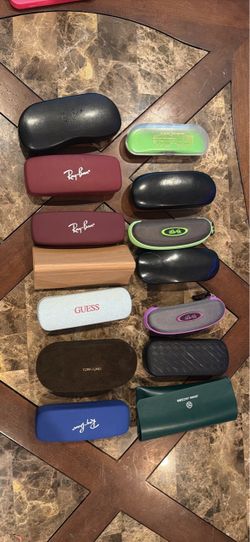 Mixed Lot of Eyeglass Cases – Ray-Ban, Tom Ford, Guess & More
