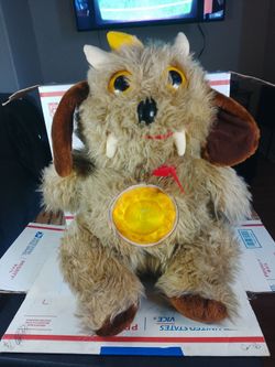 Large 17” Vintage 1986 LA OOF Plush Nightmare Bad Dreams Brown Beaver Monster
