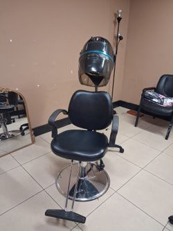 Salon Hair Chair and Hair Dryer