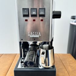 Gaggia Classic Pro + Tamper + Milk Steamer – Great Condition!