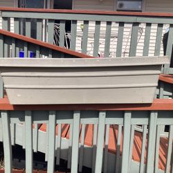 Grey Rectangle Flower Box