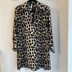 Zara Leopard tunic dress - small