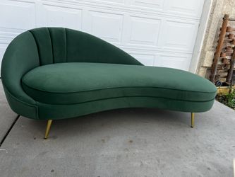 Brand New. Green Velvet Sofa lounge chaise. $459. Only 1 available 
