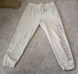 Beige Cotton Sweatpants