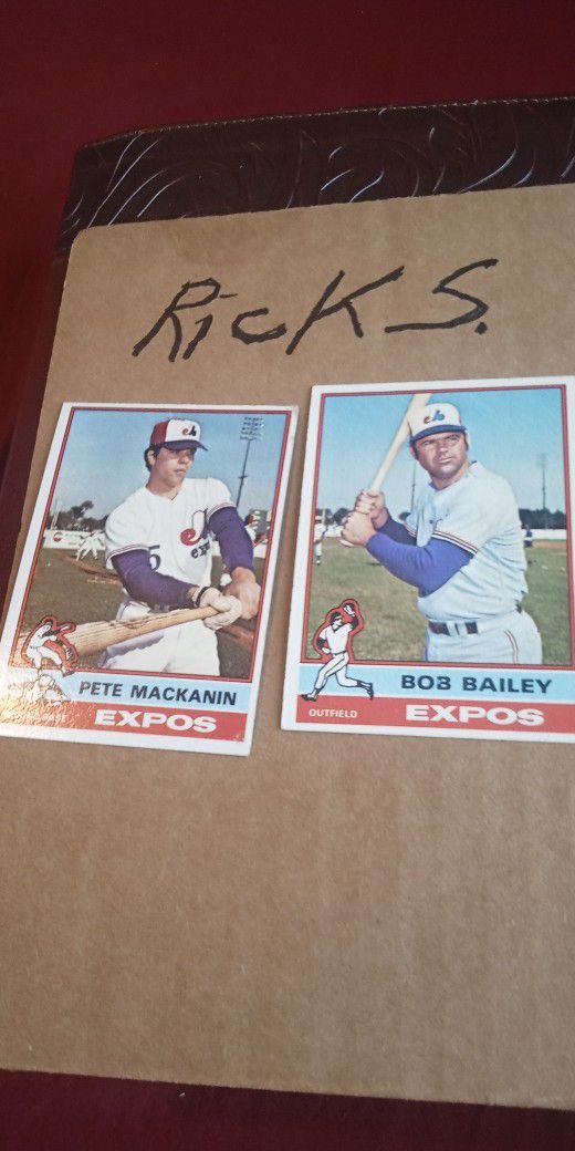 1976 Topps Expos Baseball Cards 