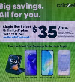 $35/mo unlimited phone service with Cricket✅