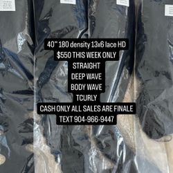 40” Wigs On Hand 13x6 Lace HD 180 Density 