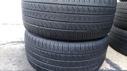 Two matching continental tires for sale. 245/45/18