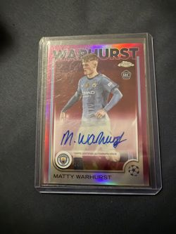 Topps Chrome UCC 24/25 Matty Warhurst City Geometric Auto RC 28/75 #CA-MW