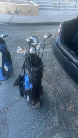 Golf clubs and bag