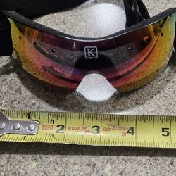 Kroop's Antifog Shaded Elastic Rainbow Snowboard and
Horse Racing Ski UV 13 Five