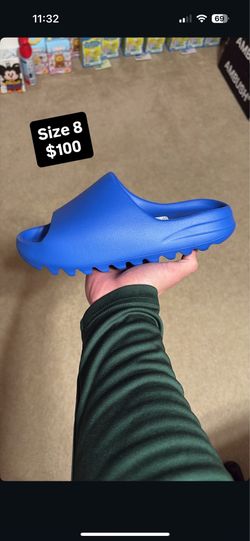 Size 8 mens - Adidas Yeezy Slide Azure Blue