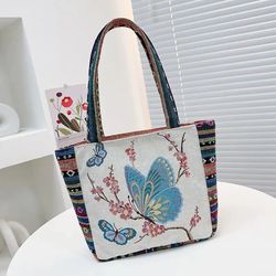 Embroidery Canvas Unique Vintage Hobo Tote Bag