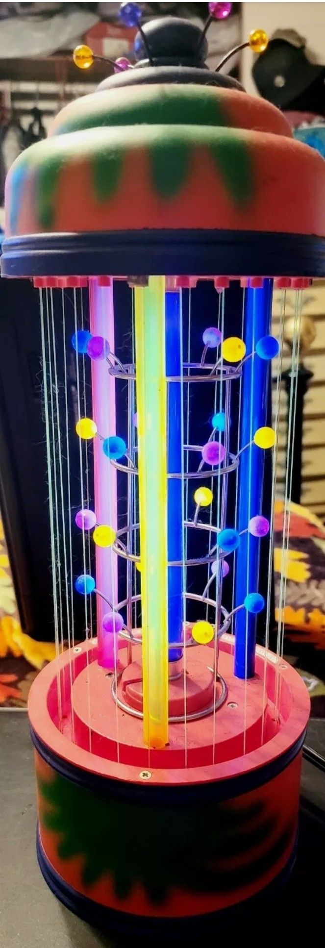 Vintage Motion Oil Rain Lamp Blacklight Neon
