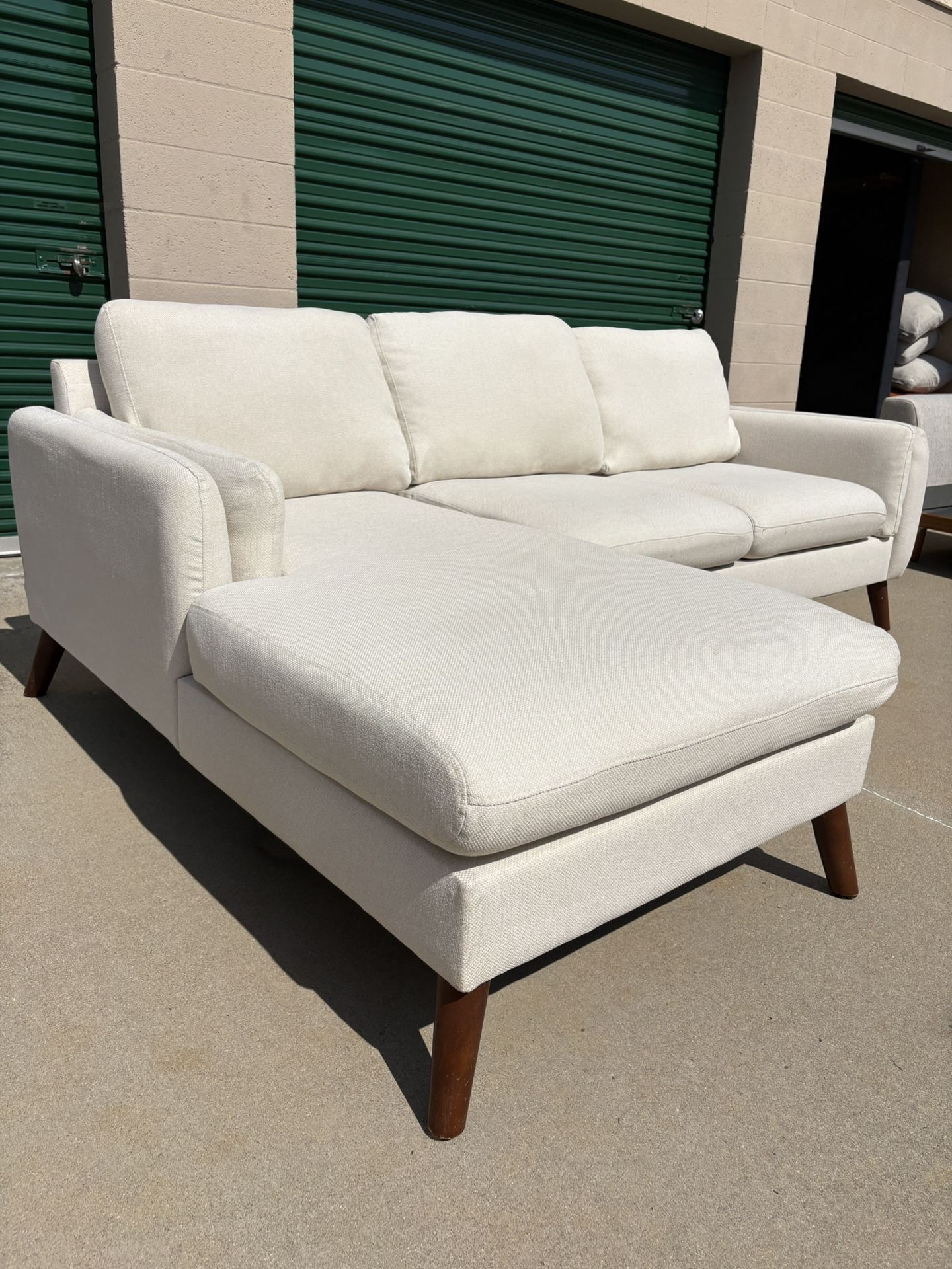 Beige Midcentury Modern Couch 🛻Delivery Available🛻