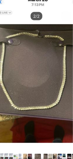 Diamond and silver necklace