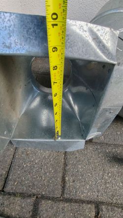 Galvanized steel HVAC register boot.