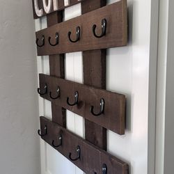 Wooden Coffee Mug Rack