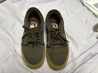 Brown Skateboarding Vans Shoes Super Nice