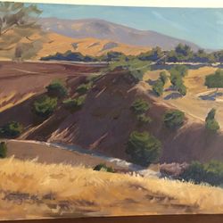 Canyon Cherry Valley Ca Painting Original Oil On Canvas