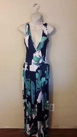 Large dark blue summer dress