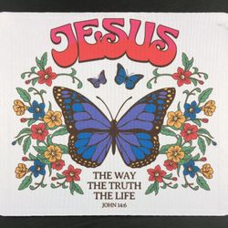 Jesus  Butterflies  Soft Gaming Mouse Pad Laptop Computer PC Optical MousePad - 9.5" x 7.9"