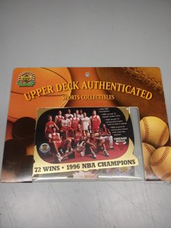 NBA / Basketball 1995 Upper Deck Authenticated Chicago Bulls / Michael Jordan LE Card